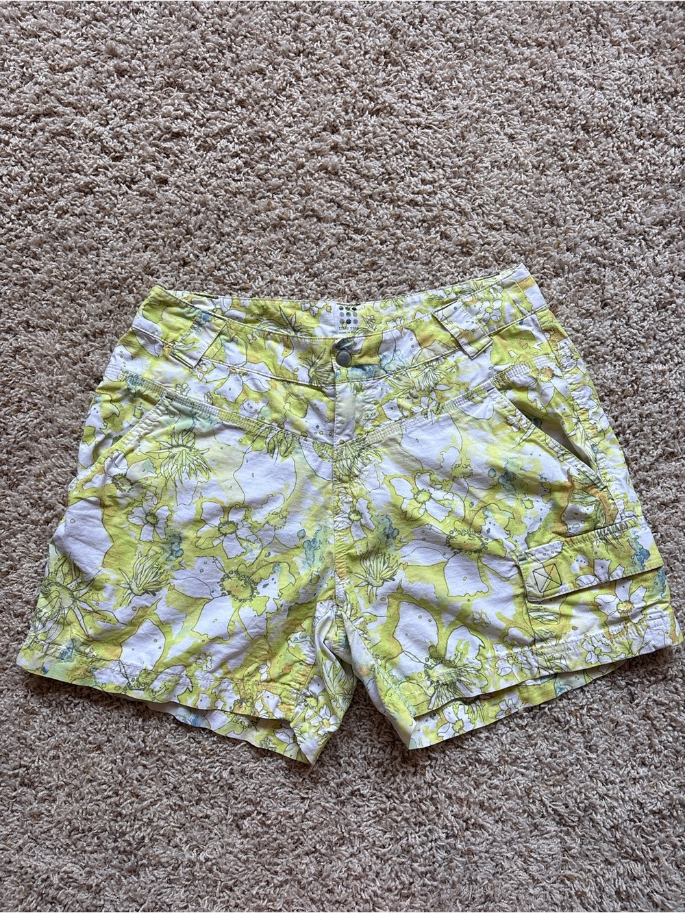 Title Nine Floral Watercolor Brash Shorts Sz 6